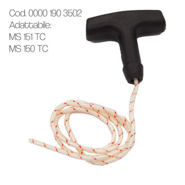 Visualizza i dettagli per Impugnatura avviamento completa di funicella Immagine di Impugnatura avviamento completa di funicella