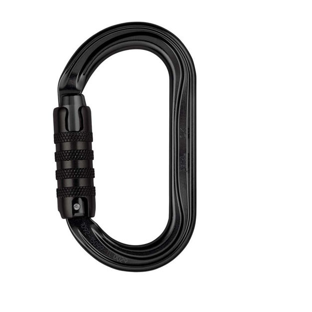 Moschettone in alluminio Ok Triact-lock  Nero Petzl