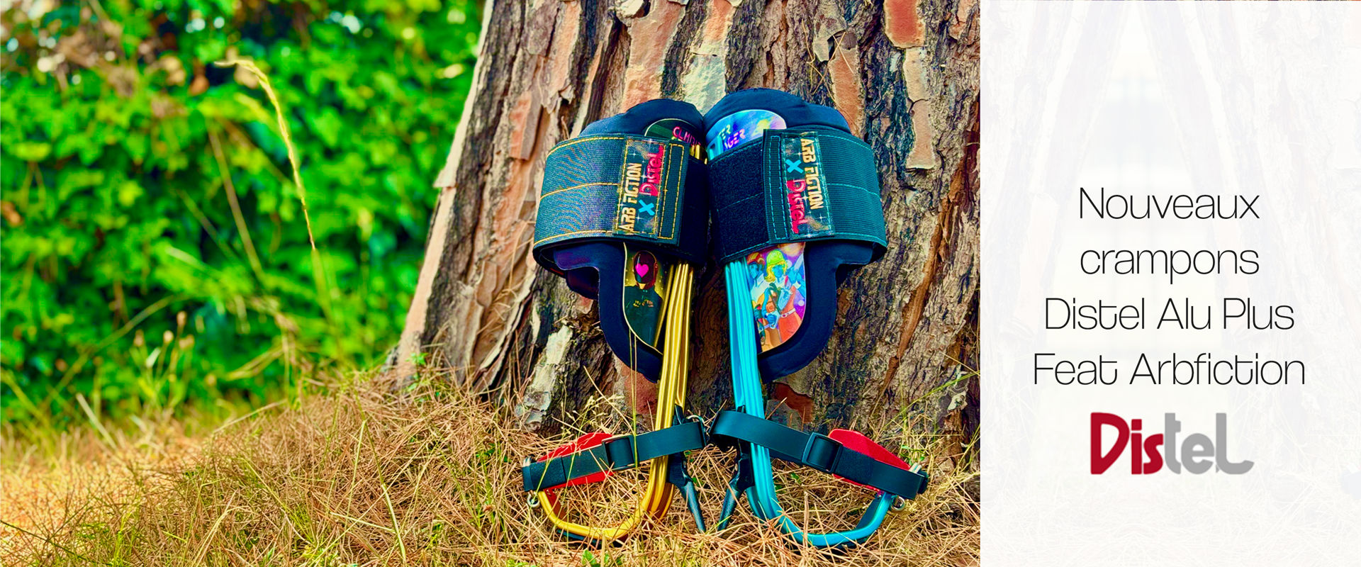 Nouveaux crampons d’élagage Alu Plus Distel en collaboration avec Arbfiction