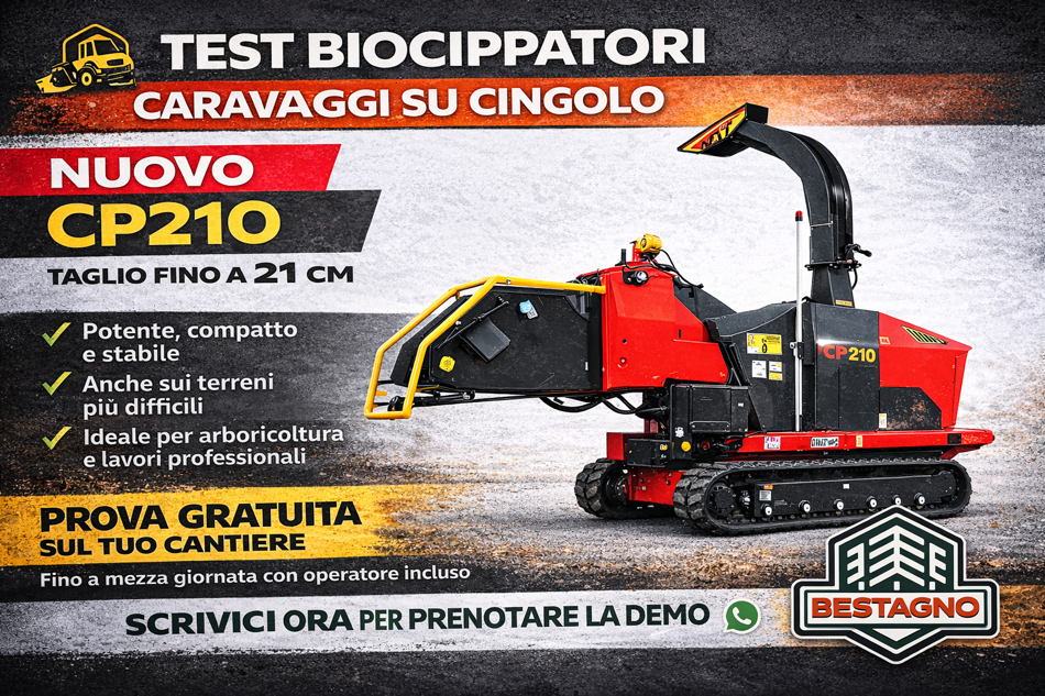 Prova gratuitamente sul tuo cantiere il Biocippatore CP210 Caravaggi!