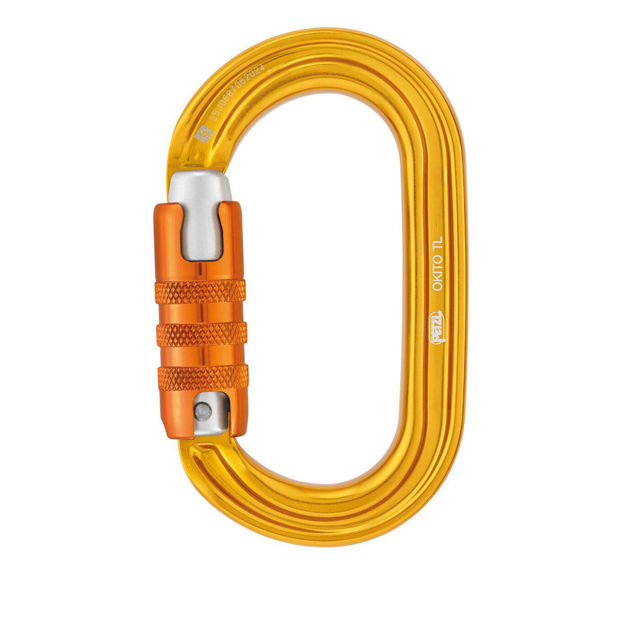 Moschettone in alluminio Okito TRIACT-LOCK Petzl - leggero e compatto