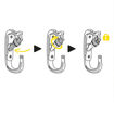 Portamateriale Carimax L Lock Petzl - bloccaggio in posizione aperta e chiusa